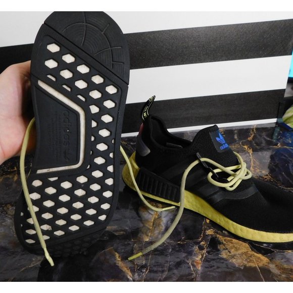 Adidas Originals NMD_R1 J Core Black Pulse Yellow GW6018 - Picture 5 of 6